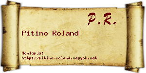 Pitino Roland névjegykártya